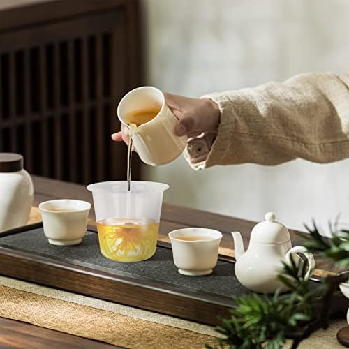 כוס זכוכית קאבילוק כוס זכוכית תה תה עם מכסה קומקום מכסה זכוכית תה רופף עלי פילטר מסנן קפה לשימוש