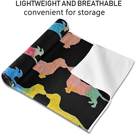 שמיכת יוגה אוונטנץ 'צבעי מים-דשא-כלבים מגבת יוגה מגבת מגבת