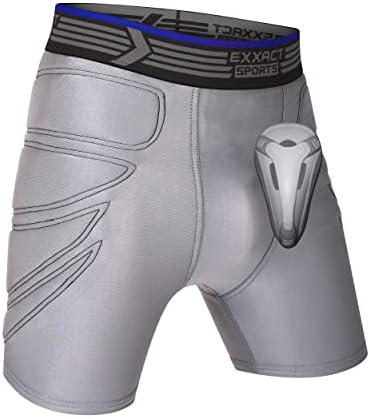Exxact Sports Poire מכנסיים קצרים עם גביע קשה וקצף ריפוד לבייסבול, סופטבול, כדורגל, הוקי שדה, MMA