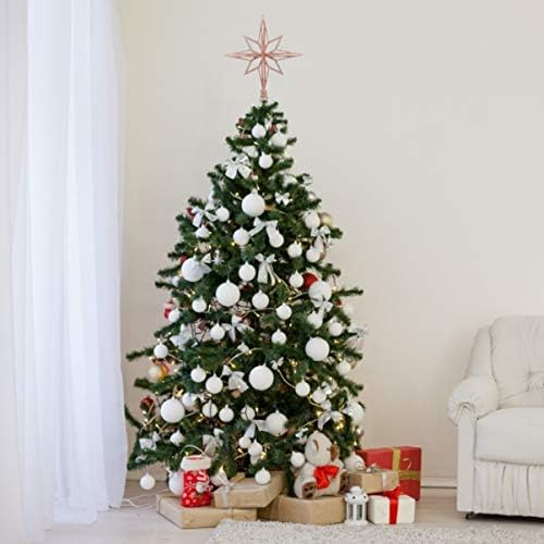 עץ חג המולד טופר קישוט כוכב: מתכת עץ עץ עץ כוכב עץ קישוט עליון פסטיבל שולחן שולחן