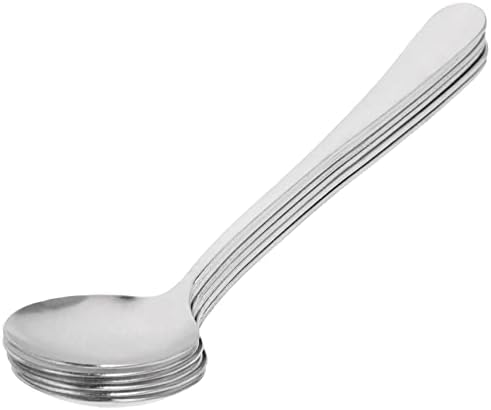 Luxshiny Spoon עגול גדול ערבוב כפיות נירוסטה כף מתכת הגשת כפיות קינוח כפות מרק כפות מרק סיני כפיות מרק מתכת כפות