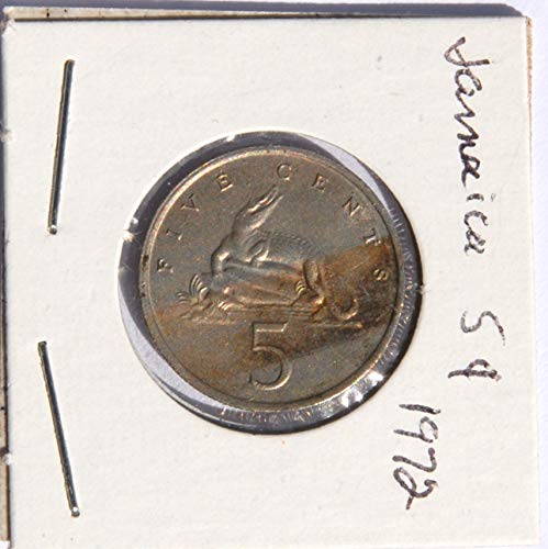 1972 JM ג'מייקה תנין אמריקאי 5 סנט מטבע קנס