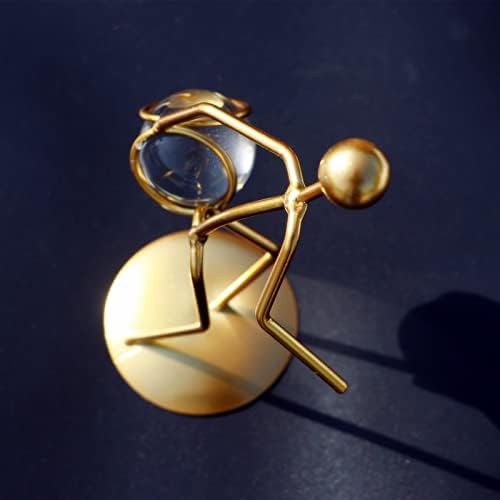 כדור בדולח 50 ממ עם מעמד זהב, ק9 קישוטי כדור זכוכית בית פנגשוי שולחן חתונה דקור משקולת נייר עם קופסת מתנה