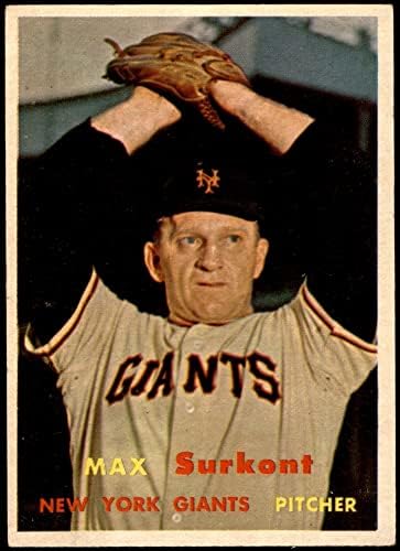 1957 Topps Baseball 310 Max Surkont סדרה קשוחה מצוינת על ידי כרטיסי Mickeys