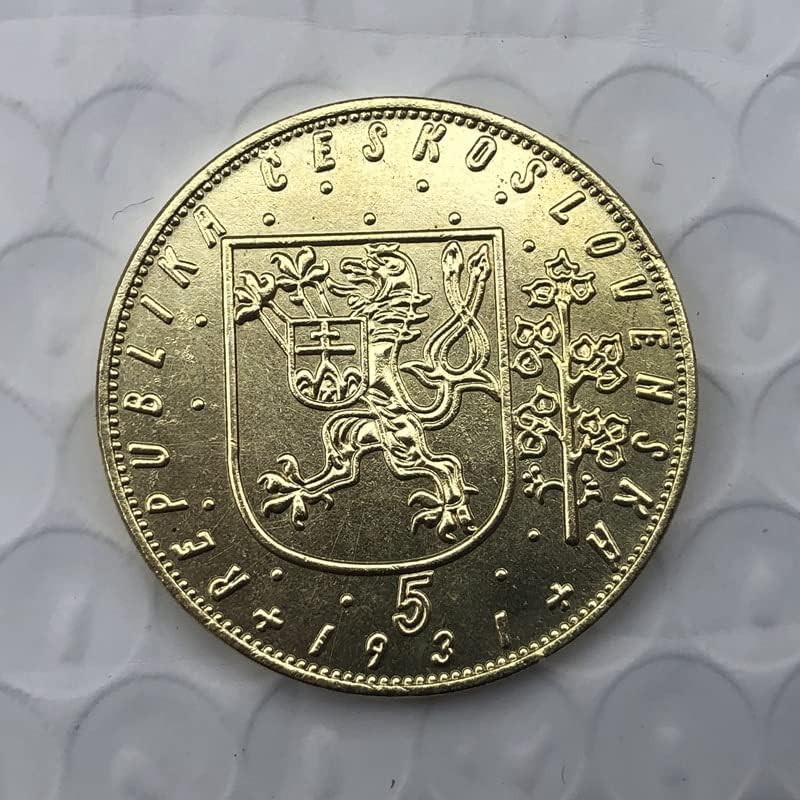 1931 מטבעות צ'כוסלובקיה נחושת עשו מטבעות זיכרון זרות מטבעות עתיקות מטבעות מטבעות