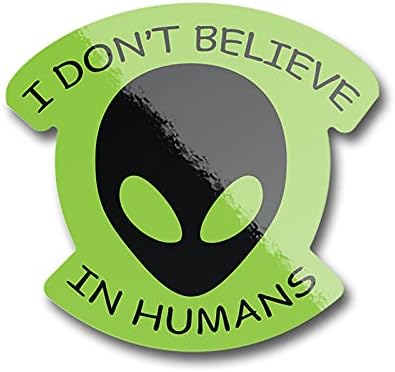 KCD אני לא מאמין בבני אדם רכבי מדבקות מדבקות ויניל חייזרים, חלונות, קירות, כוסות, מחשבים ניידים, מקבוקים