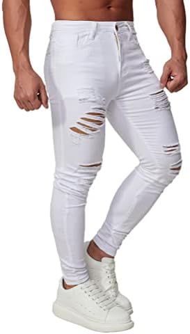 מכנסי ג 'ינס ג' ינס צמודים עם ג ' ינס צמודים לגברים