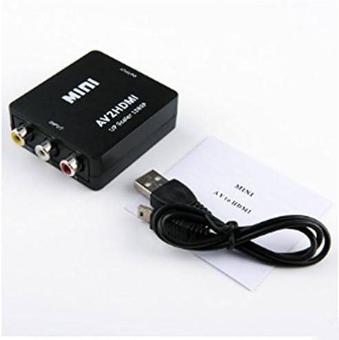MINI RCA AV to HDMI Converter Converter Composite AV2HDMI ממיר 1080p HDTV DVD