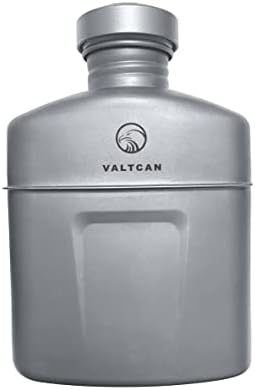 בקבוק צבאי Valtcan Titanium Canteen עם Carry Case 1100ML 37oz קיבולת
