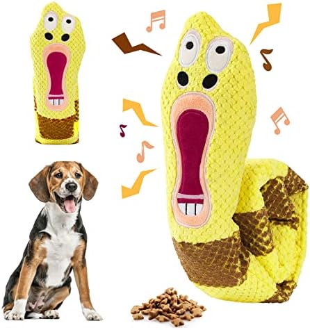 צעצועי פאזל כלבים של Lewondr, צעצועי לעיסה בפלאש אינטראקטיביים לשעמום, צעצועי העשרה לכלבים חריקים אימוני
