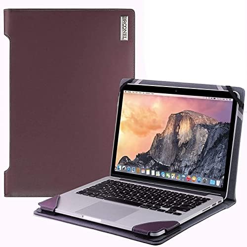 Broonel - סדרת פרופילים - מארז מחשב נייד עור סגול תואם ל- Acer Chromebook 315 CB315-3H 15.6 מחשב נייד
