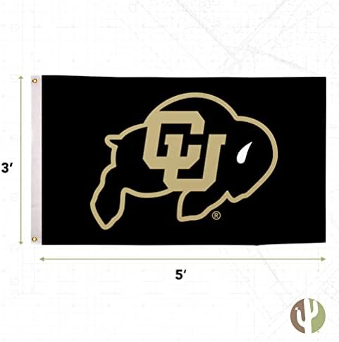 דגלי אוניברסיטת קולורדו כפול דו צדדי באנרים חובבי Cu פוליאסטר מקורה חיצוני 3x5