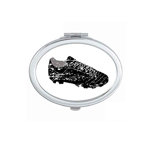 שחור כדורגל נעלי דפוס כדורגל מראה נייד לקפל יד איפור כפול צד משקפיים