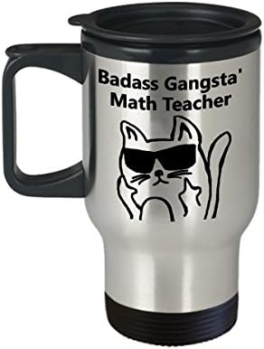 Badass Gangsta 'מורה למתמטיקה ספל נסיעות קפה