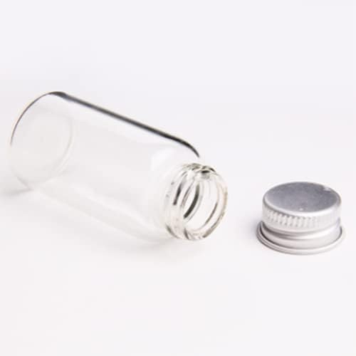Qixivcom 25 בקבוקי זכוכית חבילה 25 מל אבקת אחסון צנצנות זכוכית צלולה צנצנות קטנות בקבוקונים מאחל לבקבוקים