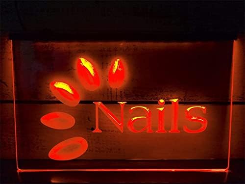 Salon Nails Nails Salon Sign Neon LED דוגמנות אור אור אותיות זוהרות שלט לוח אקרילי ניאון אור דקורטיבי,