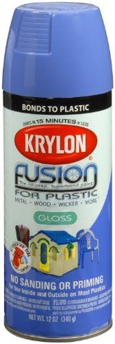 Krylon K02333007 היתוך לצבע ריסוס פלסטי, יקינתון כחול