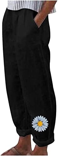 CHGBMOK מכנסי קרסול של קרסול נשים CAPRIS מכנסיים מחודדים קצוצים עם כיסים מכנסי זיעה רופפים מזדמנים של