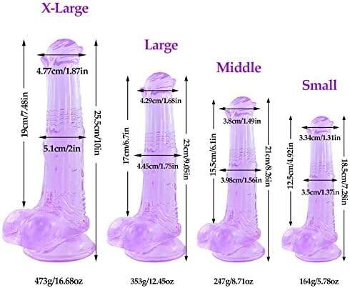 7.3 אינץ 'דילדו של סוס סגול + 7 אינץ' דילדו קטן צעצועי מין