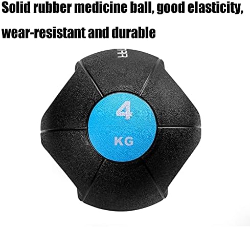 כדורי רפואה Hua ידית כפולה כושר כושר רפואי כדור, כדור כוח משיכה 10 קג, אימון איזון זריז