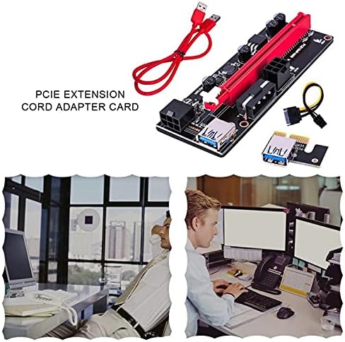 מחברים 1/10 יחידות PCI -E PCIE RISER 009 אקספרס 1X עד 16X מאריך PCI E USB RISER 009S GPU DUAL 6PIN מתאם כרטיס