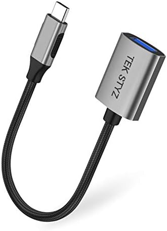 מתאם Tek Styz USB-C USB 3.0 תואם לממיר הנשי של Google Pixel 6 Pro OTG Type-C/PD USB 3.0.