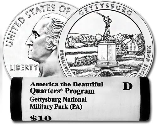 2011 P ו- D Gettysburg הרובע הלאומי הפארק הצבאי ברול המנטה המקורי, סט 2-רול