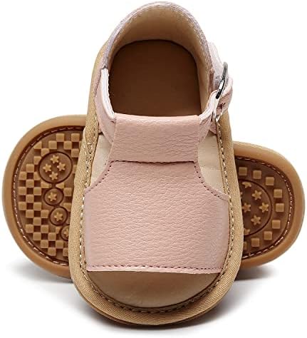 הונגטייה בנות תינוקות סנדלים 0-24 חודשים פעוט נעלי תינוק קיץ סולית גומי ללא החלקה, נעלי הליכה של תינוקות