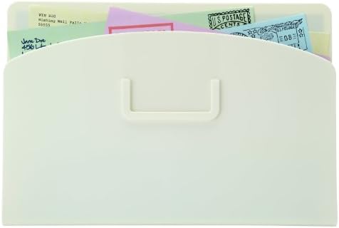 כיס אחסון מארגן דואר מגנטי של רביעייה, 10 על 7 אינץ', לבן