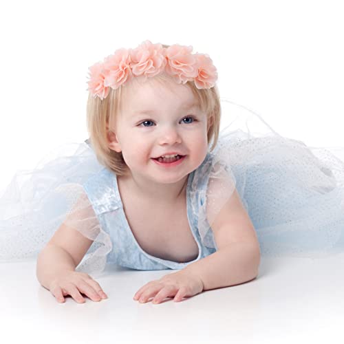 יולב 2 יחידות תינוק תינוקות סרטי ראש שיפון פרח סרטי ראש פרח כתר תינוק סרטי ראש אבזרים לשיער