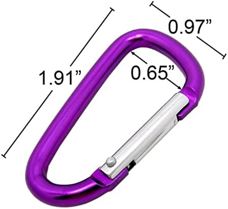 XJJZS 10 חבילה סגסוגת אלומיניום אבזם בטיחות אבזם מפתח קרבינר קמפינג קרבינר וו כלי טבעת מפתח ספורט חיצוני (צבע: