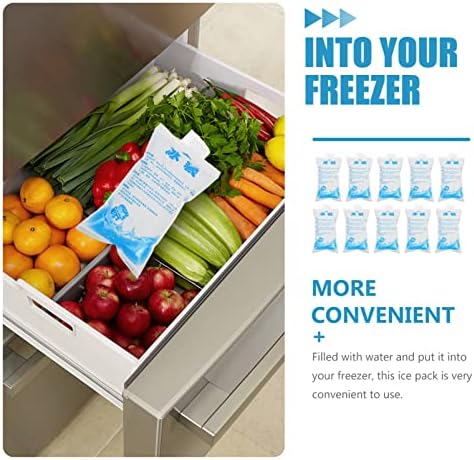 באנגו 10 יחידות משלוח שקיות קרח מקפיא קפוא אריזות קרות משלוח חבילות קרות יריעות קרח יבשות למוצרי מזון קפואים-