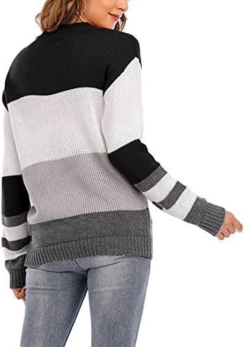 חולצות סתיו בסיסין, סוודר קולג 'ארוך לנשים לשנה החדשה שרוול רחב מודרני סוודר פרע נוח סוודר מדומה