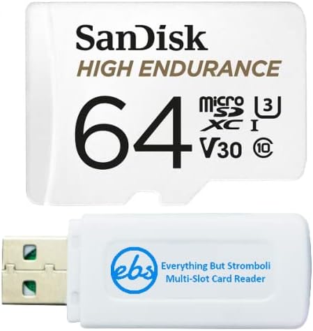 סנדיסק 64 ג 'יגה-בייט סיבולת גבוהה כרטיס זיכרון עובד עם דיג' י אקשן 2 מצלמה מחלקה 10, וי-30, חבילה