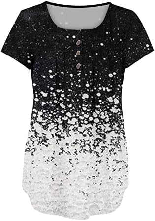 חולצות לנשים מקרית קיץ נשים קצר שרוול צוות צוואר עניבת צבוע הדפסת חולצת טי למעלה מקרית חולצות לנשים