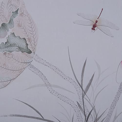 לוטוס פרח שפירית יד צבוע סיני מברשת דיו לשטוף בצבעי מים ציור ציור תמונה קישוטי דקור לסלון חדר שינה