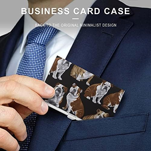 בולדוג כלבים הדפסת עסקים כרטיס מקרה מתכת מחזיק כיס ארנק שם כרטיסי ארגונית חמוד