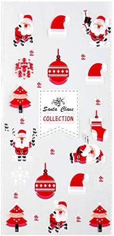 150 חבילה חג המולד צלופן שקיות, לטפל שקיות עם טוויסט קשרי עבור קוקי סוכריות חג המולד ספקי צד