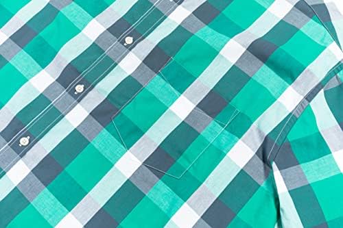 משאבה כפולה חולצות גדולות וגבוהות לגברים כפתור שרוול קצר למטה חולצות מגודל XL ל 6XL כותנה