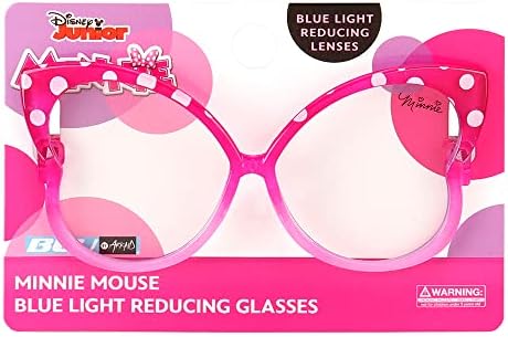 מורשה דיסני מיני מאוס ורוד פרפר כחול אור חסימת משקפיים