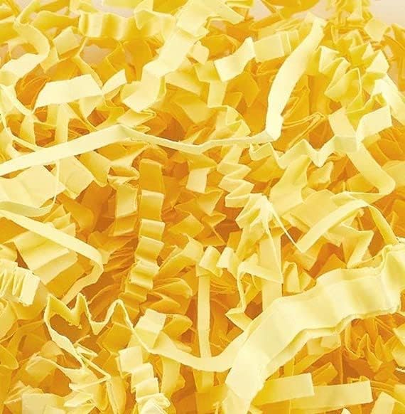 קנרית צהוב מוצק בצבע להתקמט נייר מילוי עבור מתנה לעטוף וסל מילוי עבור אריזת מתנה מילוי לחתוך נייר