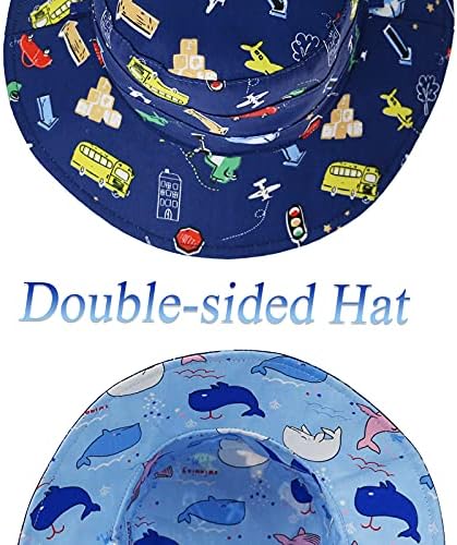 תינוק שמש כובע קיץ 50 + שמש הגנת חוף רחב ברים דלי כובעי כובע עבור תינוקות פעוט ילדים ילד ילדה