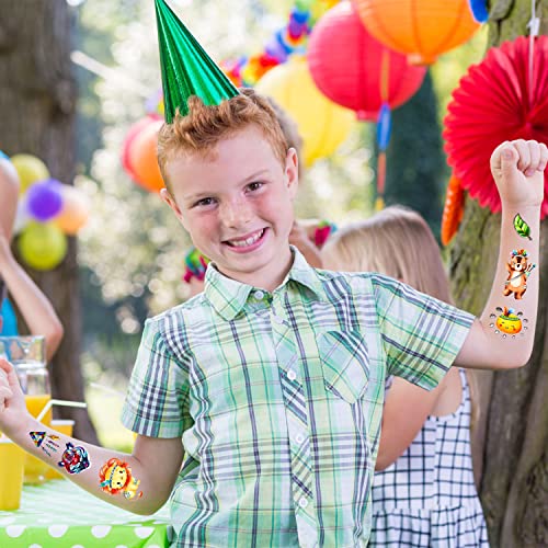 Leesgel 100+ סגנונות נצנצים ילדים קעקועים זמניים, זוהר בערכת קעקועים ספארי כהה לילדים, ציוד למסיבות
