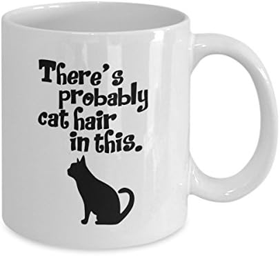 יש כנראה שיער חתול בזה. ספל קפה, לבן, 11 עוז-מתנות ייחודיות מאת איקוניקפסיון