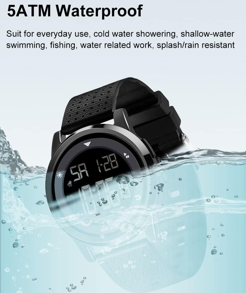 דיגיטלי ספורט עמיד למים שעון סטופר מעורר צבאי זמן דק במיוחד גברים ונשים חיצוני שעון