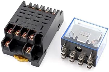 MOPZ LY4NJ dc12V 24V AC 110V 220V 14PIN 10A Silver Contact Power Relay Coil 4PDT with Socket Base