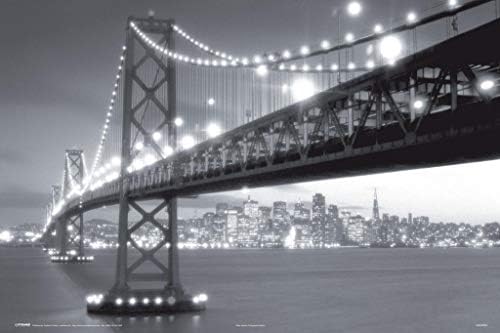 פירמידת אמריקה סן פרנסיסקו מפרץ גשר צילום מגניב קיר תפאורה אמנות הדפסת פוסטר 36 * 24