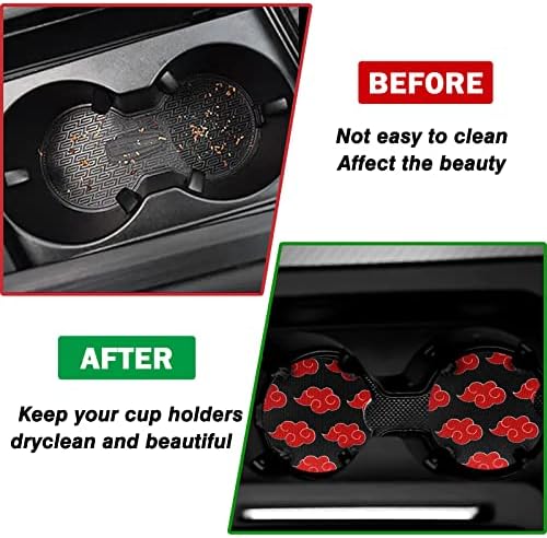 Uisky AA 4 Pack Pack Cup Holders Hotes, רכבת מכוניות דפוס אנימה אוניברסלית Auto Anti Slip Ensert, אביזרים