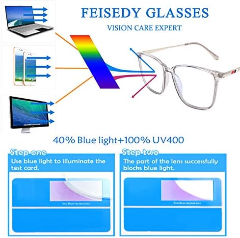 משקפי משקפיים מרובעים מסוגננים משקפי חסימת אור כחולים משקל קל משקל TR90 מסגרת מתכת כוסות מחשב B2628