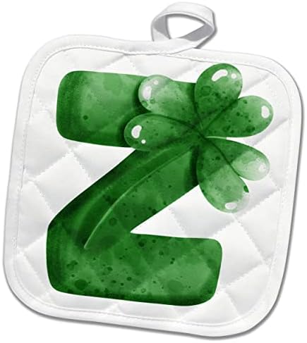 3drose St Patricks Sweets Monogram Z ראשוני - Potholders